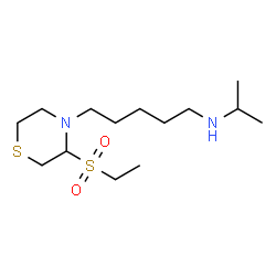 ChemSpider 2D Image | 5-[3-(Ethylsulfonyl)-4-thiomorpholinyl]-N-isopropyl-1-pentanamine | C14H30N2O2S2