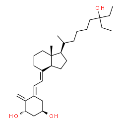 ChemSpider 2D Image | (1R,3S,5E)-5-[(2E)-2-{(1R,3aS,7aR)-1-[(2R)-7-Ethyl-7-hydroxy-2-nonanyl]-7a-methyloctahydro-4H-inden-4-ylidene}ethylidene]-4-methylene-1,3-cyclohexanediol | C30H50O3