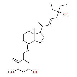 ChemSpider 2D Image | (5E)-5-[(2E)-2-{1-[(3E)-6-Ethyl-6-hydroxy-3-octen-2-yl]-7a-methyloctahydro-4H-inden-4-ylidene}ethylidene]-4-methylene-1,3-cyclohexanediol | C29H46O3