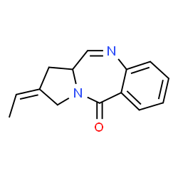 ChemSpider 2D Image | (2Z)-2-Ethylidene-1,2,3,11a-tetrahydro-5H-pyrrolo[2,1-c][1,4]benzodiazepin-5-one | C14H14N2O