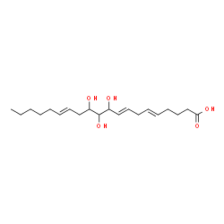 ChemSpider 2D Image | (5E,8E,14E)-10,11,12-Trihydroxy-5,8,14-icosatrienoic acid | C20H34O5