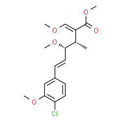 ChemSpider 2D Image | Methyl (2E,3S,4S,5E)-6-(4-chloro-3-methoxyphenyl)-4-methoxy-2-(methoxymethylene)-3-methyl-5-hexenoate | C18H23ClO5