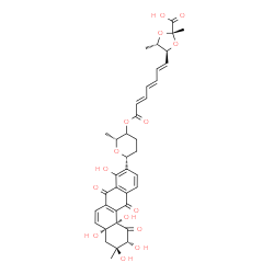 ChemSpider 2D Image | (2S,4S,5S)-2,4-Dimethyl-5-[(1E,3E,5E)-7-({(2R,6R)-2-methyl-6-[(2R,3S,4aR,12bS)-2,3,4a,8,12b-pentahydroxy-3-methyl-1,7,12-trioxo-1,2,3,4,4a,7,12,12b-octahydro-9-tetraphenyl]tetrahydro-2H-pyran-3-yl}oxy
)-7-oxo-1,3,5-heptatrien-1-yl]-1,3-dioxolane-2-carboxylic acid | C38H40O15