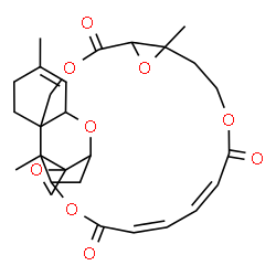ChemSpider 2D Image | (19'Z,21'Z)-5',14',26'-Trimethyl-11'H,18'H,23'H-spiro[oxirane-2,27'-[2,10,13,17,24]pentaoxapentacyclo[23.2.1.0~3,8~.0~8,26~.0~12,14~]octacosa[4,19,21]triene]-11',18',23'-trione | C27H32O9