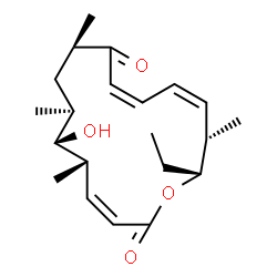 ChemSpider 2D Image | (5S,6S,7S,9R,13Z,15S,16R)-16-Ethyl-6-hydroxy-5,7,9,15-tetramethyloxacyclohexadeca-3,11,13-triene-2,10-dione | C21H32O4