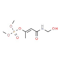 ChemSpider 2D Image | (2E)-4-[(Hydroxymethyl)amino]-4-oxo-2-buten-2-yl dimethyl phosphate | C7H14NO6P