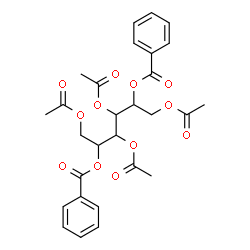 ChemSpider 2D Image | 1,3,4,6-Tetra-O-acetyl-2,5-di-O-benzoylhexitol | C28H30O12