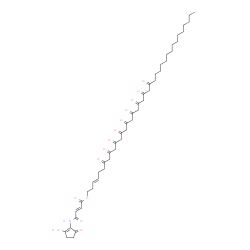 ChemSpider 2D Image | (3E)-7,9,11,13,15,17,19,21,23-Nonaoxo-3-octatriaconten-1-yl (2E)-4-[(2-hydroxy-5-oxo-1-cyclopenten-1-yl)amino]-4-oxo-2-butenoate | C47H65NO14