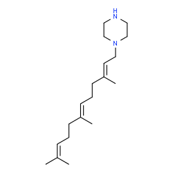 ChemSpider 2D Image | 1-[(2E,6E)-3,7,11-Trimethyl-2,6,10-dodecatrien-1-yl]piperazine | C19H34N2