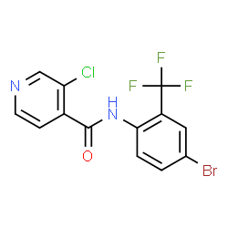 ChemSpider 2D Image | N-[4-Bromo-2-(trifluoromethyl)phenyl]-3-chloroisonicotinamide | C13H7BrClF3N2O