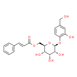 ChemSpider 2D Image | 2-Hydroxy-4-hydroxymethylphenyl 6-O-cinnamoyl-beta-D-allopyranoside | C22H24O9