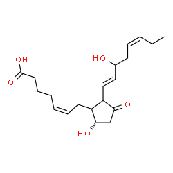 ChemSpider 2D Image | (5Z,9alpha,13E,17Z)-9,15-Dihydroxy-11-oxoprosta-5,13,17-trien-1-oic acid | C20H30O5