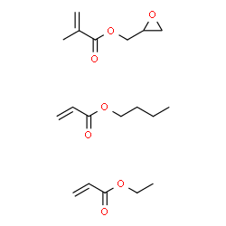 ChemSpider 2D Image | butyl prop-2-enoate; ethyl prop-2-enoate; oxiran-2-ylmethyl 2-methylprop-2-enoate | C19H30O7