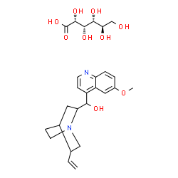 ChemSpider 2D Image | 6'-Methoxycinchonan-9-ol - D-gluconic acid (1:1) | C26H36N2O9
