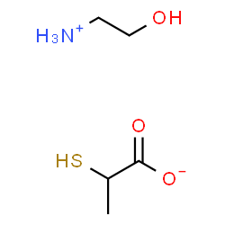 ChemSpider 2D Image | 2-Hydroxyethanaminium 2-sulfanylpropanoate | C5H13NO3S