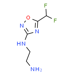 ChemSpider 2D Image | N-[5-(Difluoromethyl)-1,2,4-oxadiazol-3-yl]-1,2-ethanediamine | C5H8F2N4O
