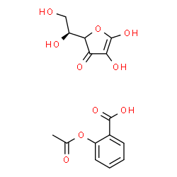 ChemSpider 2D Image | 2-Acetoxybenzoic acid - (4xi)-L-glycero-hex-1-enofuranos-3-ulose (1:1) | C15H16O10