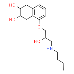 ChemSpider 2D Image | 5-[3-(Butylamino)-2-hydroxypropoxy]-1,2,3,4-tetrahydro-2,3-naphthalenediol | C17H27NO4