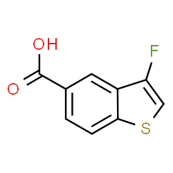 ChemSpider 2D Image | 3-Fluoro-1-benzothiophene-5-carboxylic acid | C9H5FO2S