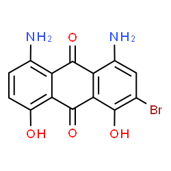 ChemSpider 2D Image | 4,5-Diamino-2-bromo-1,8-dihydroxy-9,10-anthraquinone | C14H9BrN2O4