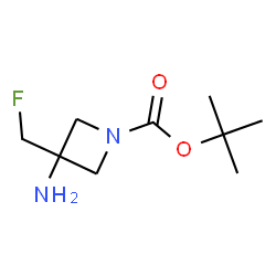 ChemSpider 2D Image | 2-Methyl-2-propanyl 3-amino-3-(fluoromethyl)-1-azetidinecarboxylate | C9H17FN2O2