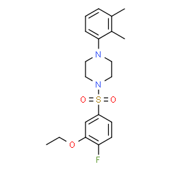 ChemSpider 2D Image | 1-(2,3-Dimethylphenyl)-4-[(3-ethoxy-4-fluorophenyl)sulfonyl]piperazine | C20H25FN2O3S