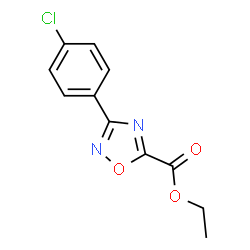 ChemSpider 2D Image | ethyl 3-(4-chlorophenyl)-1,2,4-oxadiazole-5-carboxylate | C11H9ClN2O3
