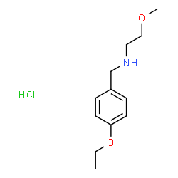 ChemSpider 2D Image | N-(4-Ethoxybenzyl)-2-methoxyethanamine hydrochloride (1:1) | C12H20ClNO2