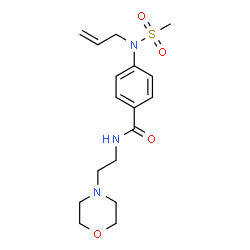 ChemSpider 2D Image | 4-[Allyl(methylsulfonyl)amino]-N-[2-(4-morpholinyl)ethyl]benzamide | C17H25N3O4S