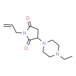 ChemSpider 2D Image | 1-Allyl-3-(4-ethyl-1-piperazinyl)-2,5-pyrrolidinedione | C13H21N3O2