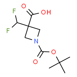 ChemSpider 2D Image | 1-[(tert-butoxy)carbonyl]-3-(difluoromethyl)azetidine-3-carboxylic acid | C10H15F2NO4