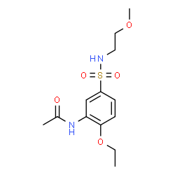 ChemSpider 2D Image | N-{2-Ethoxy-5-[(2-methoxyethyl)sulfamoyl]phenyl}acetamide | C13H20N2O5S