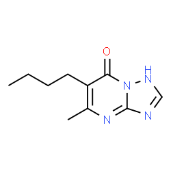 ChemSpider 2D Image | 6-Butyl-5-methyl[1,2,4]triazolo[1,5-a]pyrimidin-7(1H)-one | C10H14N4O