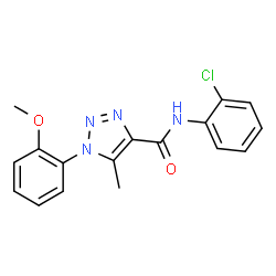 ChemSpider 2D Image | N-(2-Chlorophenyl)-1-(2-methoxyphenyl)-5-methyl-1H-1,2,3-triazole-4-carboxamide | C17H15ClN4O2
