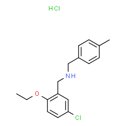 ChemSpider 2D Image | 1-(5-Chloro-2-ethoxyphenyl)-N-(4-methylbenzyl)methanamine hydrochloride (1:1) | C17H21Cl2NO