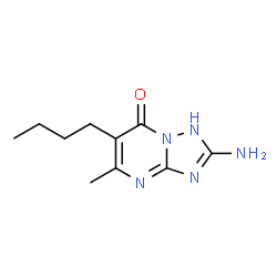 ChemSpider 2D Image | 2-Amino-6-butyl-5-methyl[1,2,4]triazolo[1,5-a]pyrimidin-7(1H)-one | C10H15N5O