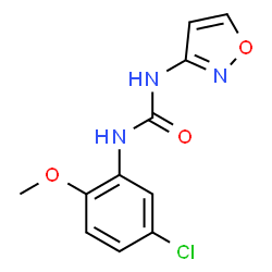 ChemSpider 2D Image | 1-(5-Chloro-2-methoxyphenyl)-3-(1,2-oxazol-3-yl)urea | C11H10ClN3O3