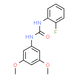 ChemSpider 2D Image | 1-(3,5-Dimethoxyphenyl)-3-(2-fluorophenyl)urea | C15H15FN2O3