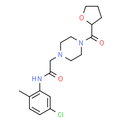 ChemSpider 2D Image | N-(5-Chloro-2-methylphenyl)-2-[4-(tetrahydro-2-furanylcarbonyl)-1-piperazinyl]acetamide | C18H24ClN3O3