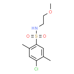 ChemSpider 2D Image | 4-Chloro-N-(2-methoxyethyl)-2,5-dimethylbenzenesulfonamide | C11H16ClNO3S