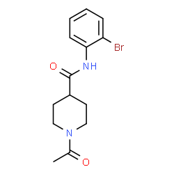 ChemSpider 2D Image | 1-Acetyl-N-(2-bromophenyl)-4-piperidinecarboxamide | C14H17BrN2O2