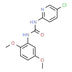 ChemSpider 2D Image | 1-(5-Chloro-2-pyridinyl)-3-(2,5-dimethoxyphenyl)urea | C14H14ClN3O3