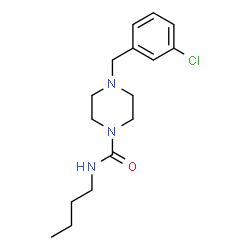 ChemSpider 2D Image | N-Butyl-4-(3-chlorobenzyl)-1-piperazinecarboxamide | C16H24ClN3O