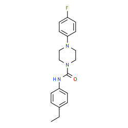 ChemSpider 2D Image | N-(4-Ethylphenyl)-4-(4-fluorophenyl)-1-piperazinecarboxamide | C19H22FN3O