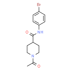 ChemSpider 2D Image | 1-Acetyl-N-(4-bromophenyl)-4-piperidinecarboxamide | C14H17BrN2O2