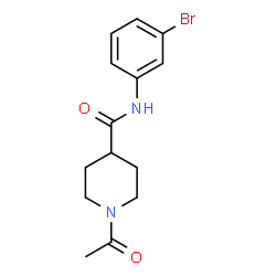 ChemSpider 2D Image | 1-Acetyl-N-(3-bromophenyl)-4-piperidinecarboxamide | C14H17BrN2O2