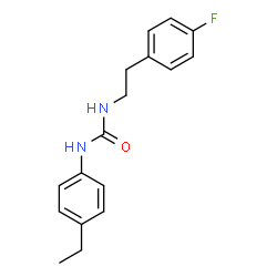 ChemSpider 2D Image | 1-(4-Ethylphenyl)-3-[2-(4-fluorophenyl)ethyl]urea | C17H19FN2O