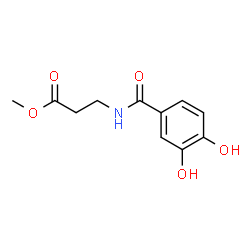 ChemSpider 2D Image | Methyl N-(3,4-dihydroxybenzoyl)-beta-alaninate | C11H13NO5