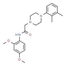 ChemSpider 2D Image | N-(2,4-Dimethoxyphenyl)-2-[4-(2,3-dimethylphenyl)-1-piperazinyl]acetamide | C22H29N3O3