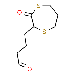 ChemSpider 2D Image | 4-(3-Oxo-1,4-dithiepan-2-yl)butanal | C9H14O2S2